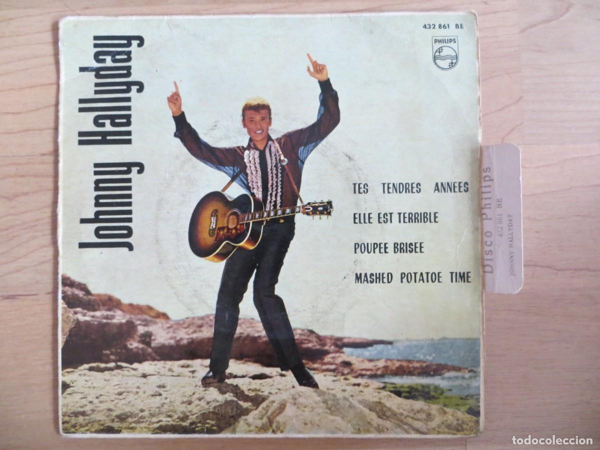 Discos de vinilo: Johnny Hallyday - Tes Tendres Annees (7&rdquo;, EP, Mono) SPAIN 1963