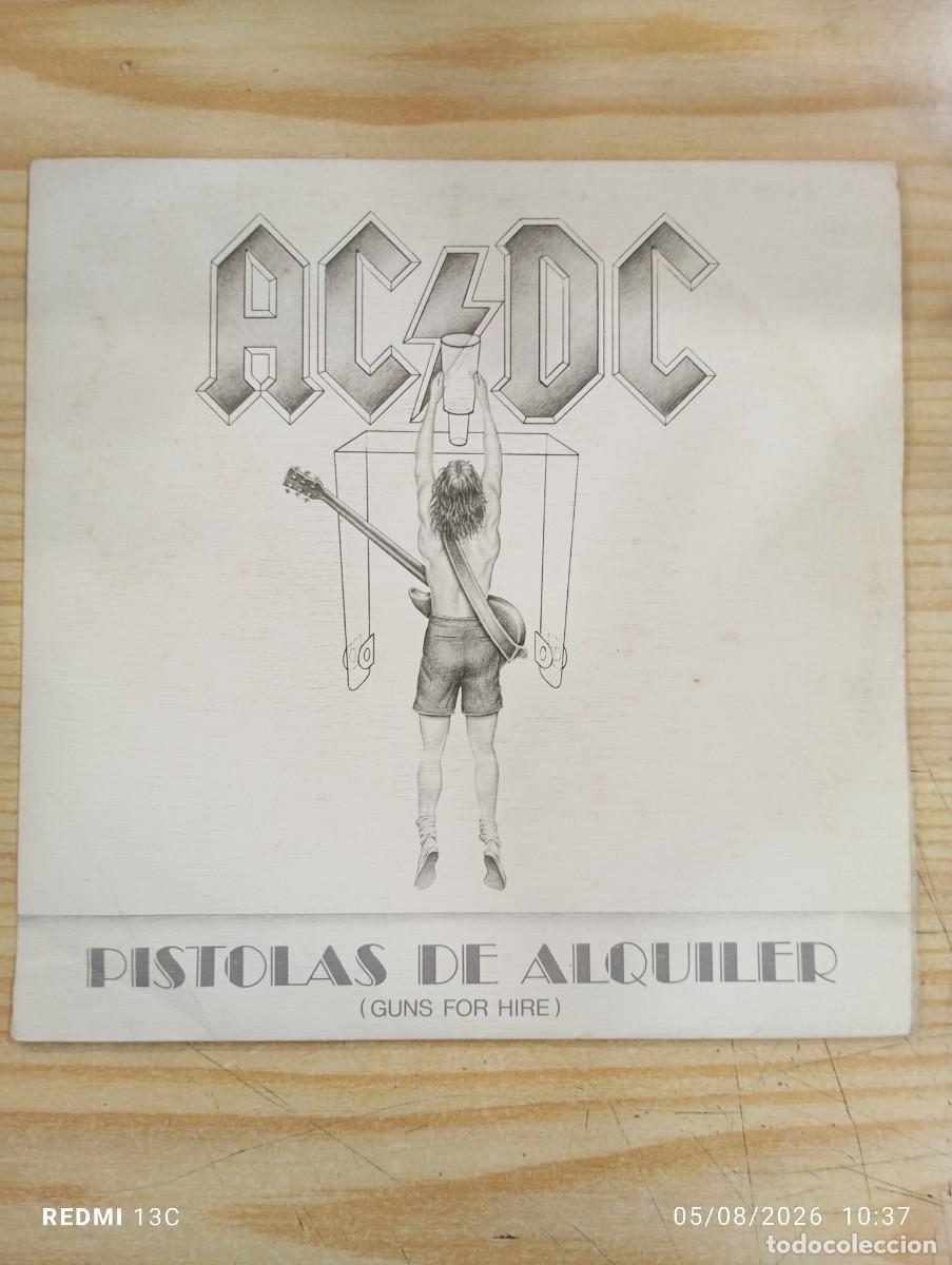 Discos de vinilo: Single - AC/DC &lrm;&ndash; Pistolas de Alquiler = Guns For Hire / Landslide - Excelente copia
