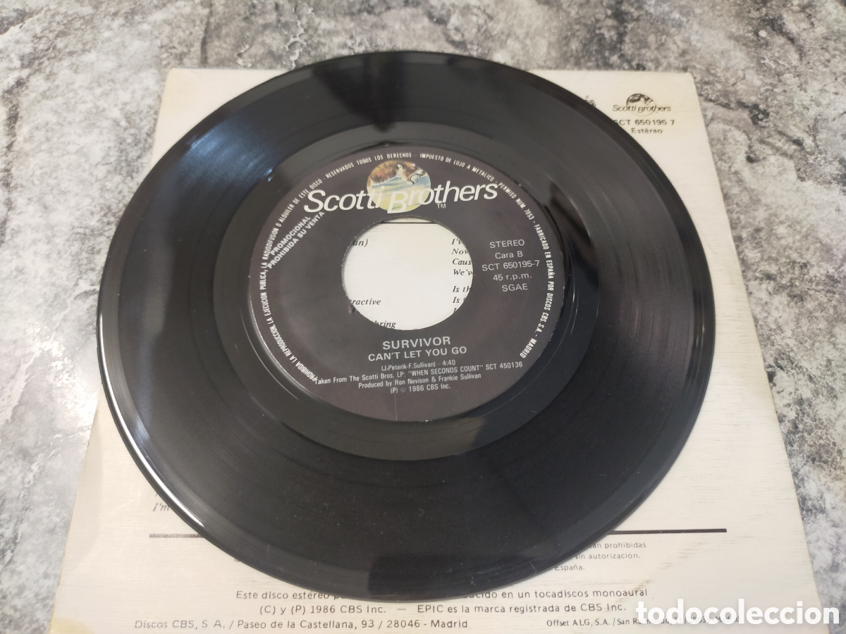 Discos de vinilo: Single SURVIVOR, PROMOCIONAL - Foto 3