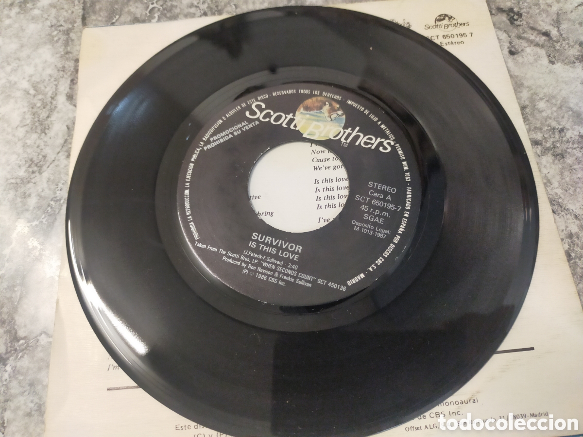 Discos de vinilo: Single SURVIVOR, PROMOCIONAL - Foto 4