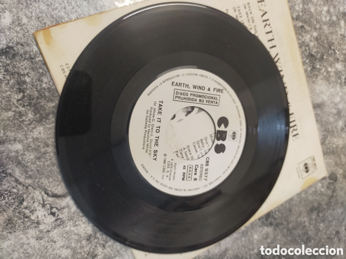 Discos de vinilo: Single EARTH WIND & FIRE BACK ON THE ROAD - Foto 3