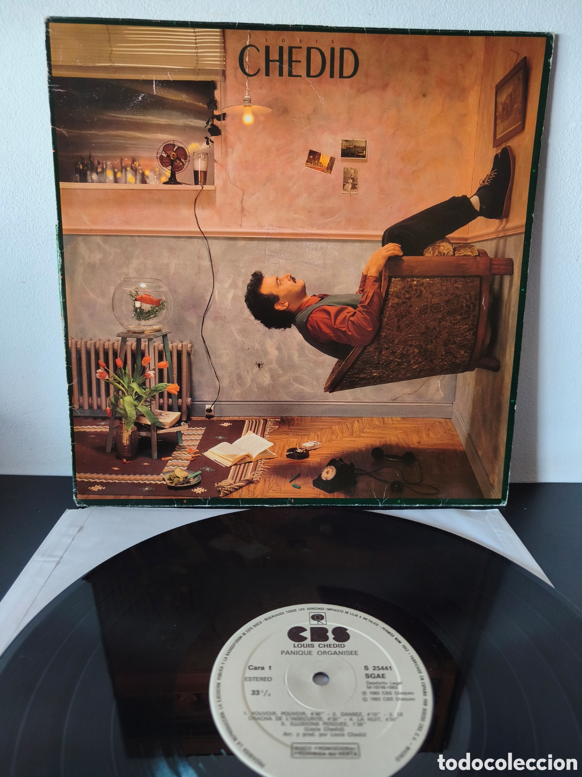 Discos de vinilo: Louis Chedid - Panique Organisee - CBS &ndash; S 25441 - Formato: Vinilo, LP, PROMO - Espa&ntilde;a 1983 - CAJA.1