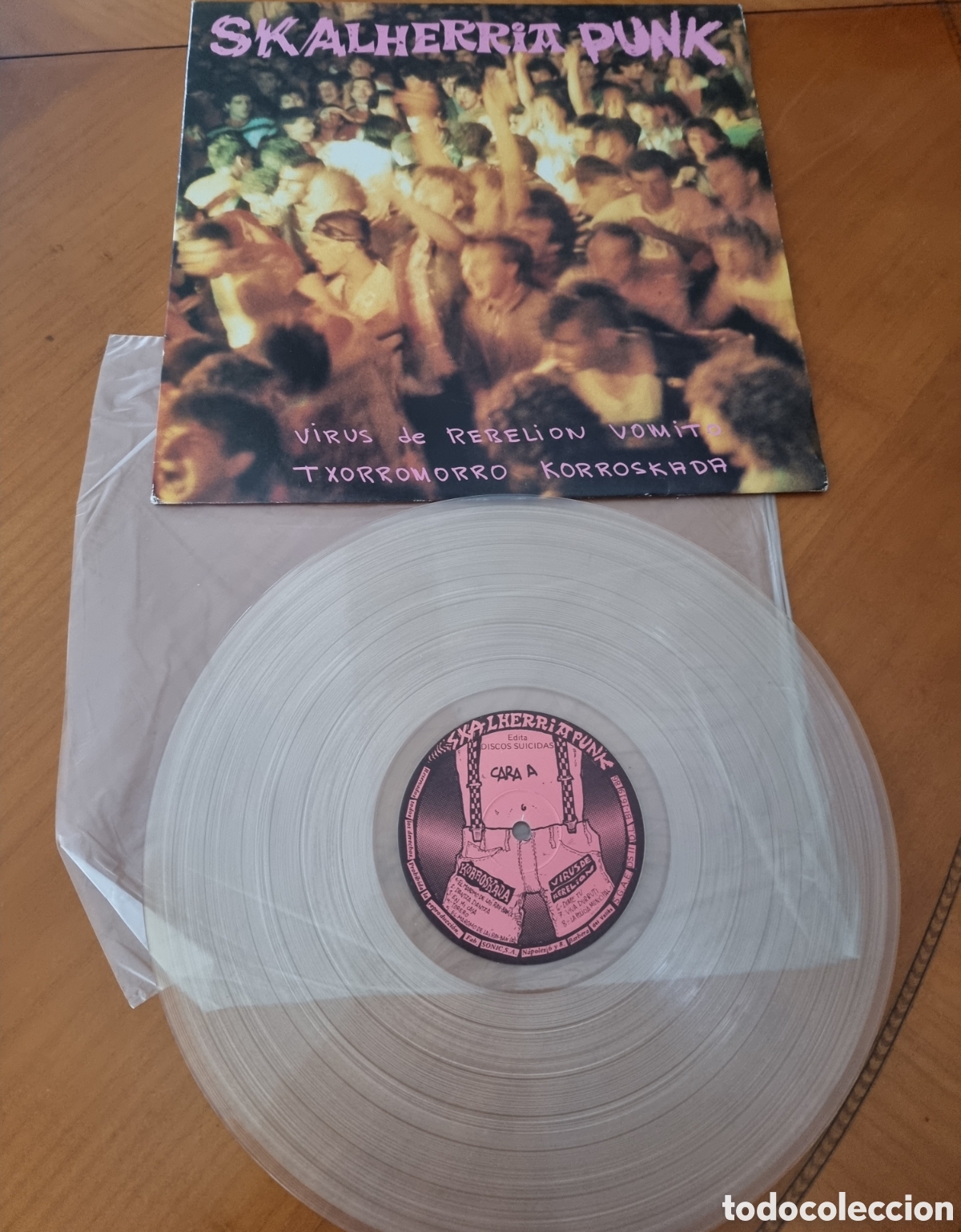 Discos de vinilo: Disco rock Vasco Skalherria punk con car&aacute;tula interior ved fotos
