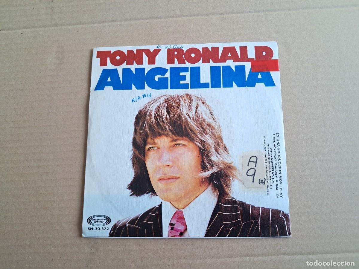 Discos de vinilo: TONY RONALD - ANGELINA SINGLE 1974 - Foto 3