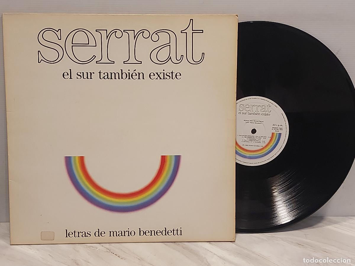 Discos de vinilo: JOAN MANUEL SERRAT | EL SUR TAMBI&Eacute;N EXISTE | LP-ARIOLA-1985 | + INSERTO | MBC. ***