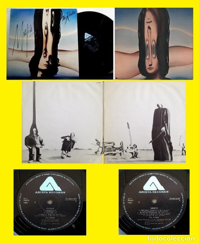 Discos de vinilo: THE KINKS, Misfits, 1978 ORG EDT ARISTA + ENCARTE, RARA DOBLE CARPETA, EXC