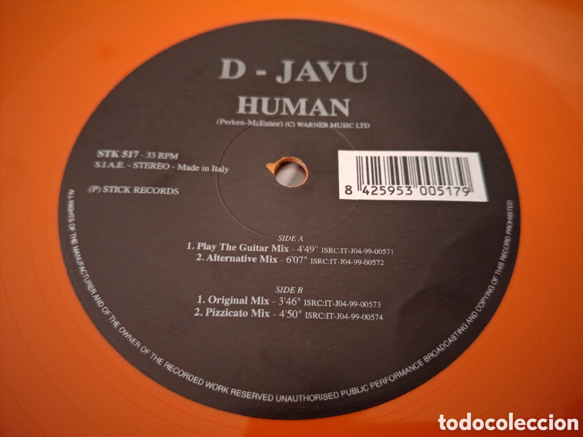 Discos de vinilo: D-Javu - Human (12&rdquo;, Ora)