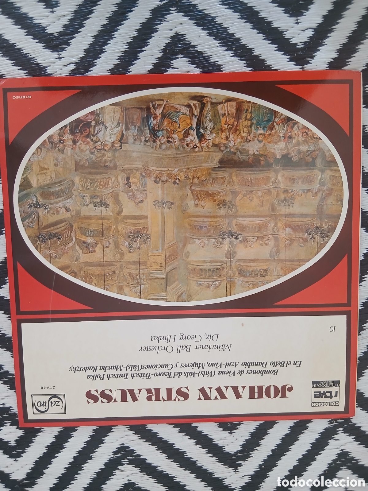 Discos de vinilo: Johann Strauss &ndash; M&uuml;nchner Ball Orchester &ndash; Georg Hlinka &ndash; LP Zafiro ZTV-10 + libreto RTVE (1977)