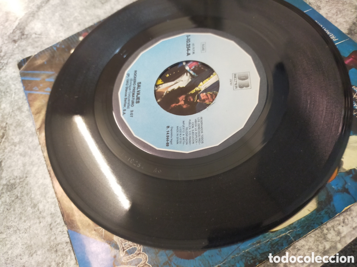 Discos de vinilo: Single SALVAJES, ROCKERO PREMATURO - Foto 4
