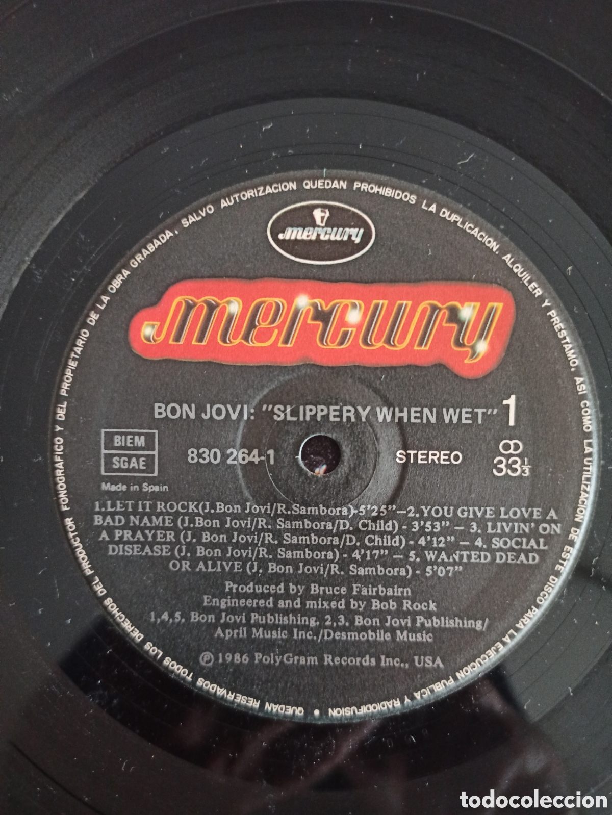 Discos de vinilo: Bon Jovi&nbsp;&ndash;&nbsp;Slippery When Wet - Foto 3