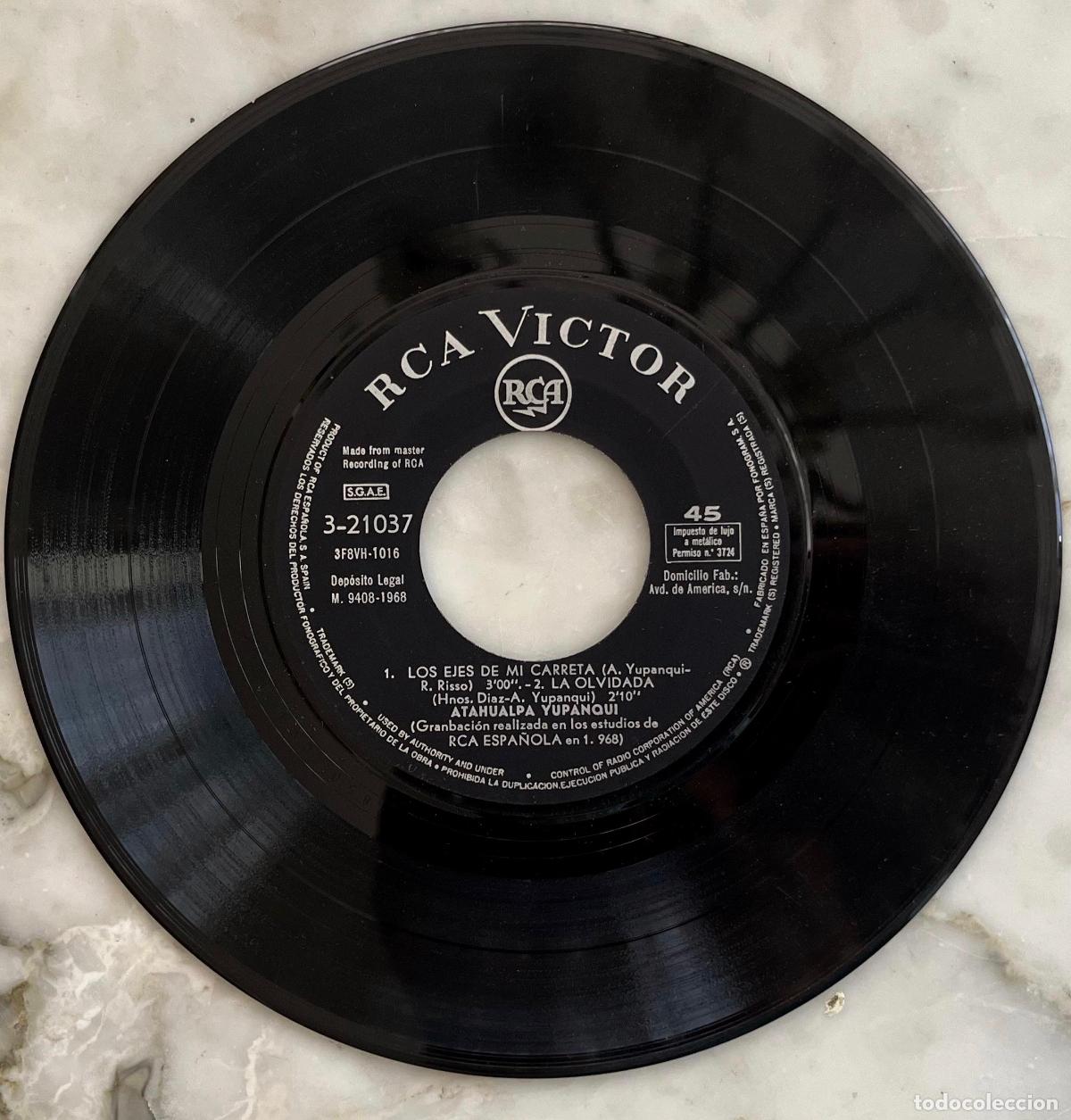 Discos de vinilo: ATAHUALPA YUPANQUI. LOS EJES DE MI CARRETA. SOLO EP VINILO ESPA&Ntilde;A 1968