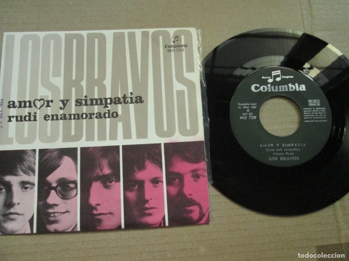 Discos de vinilo: LOS BRAVOS - Amor y Simpat&iacute;a / Rudi Enamorado. Single, ed espa&ntilde;ola 7&rdquo; 1969. Magn&iacute;fico (VG+/NM)