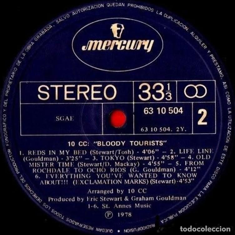 Discos de vinilo: [LP VINILO]. 10CC. BLOODY TOURISTS. - Foto 5