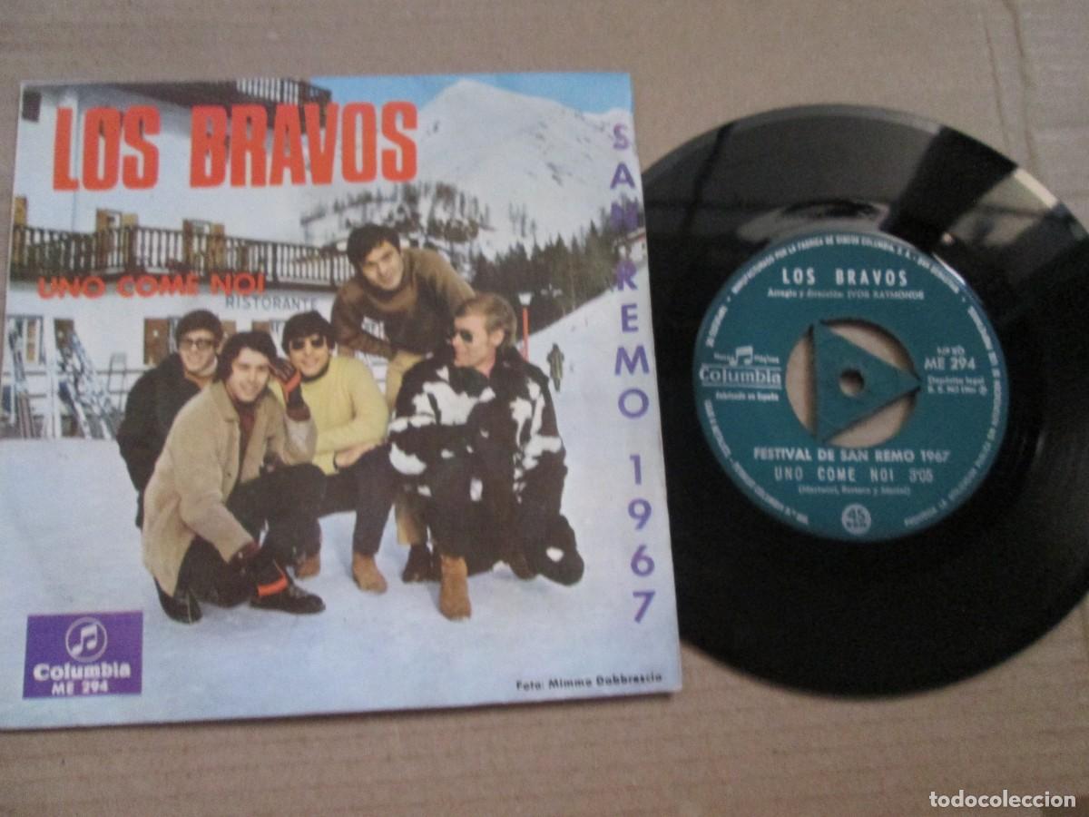 Discos de vinilo: LOS BRAVOS - San remo 1967. Single, ed espa&ntilde;ola 7&rdquo; 1967. Tri Center. Muy Buen Estado VG+/NM