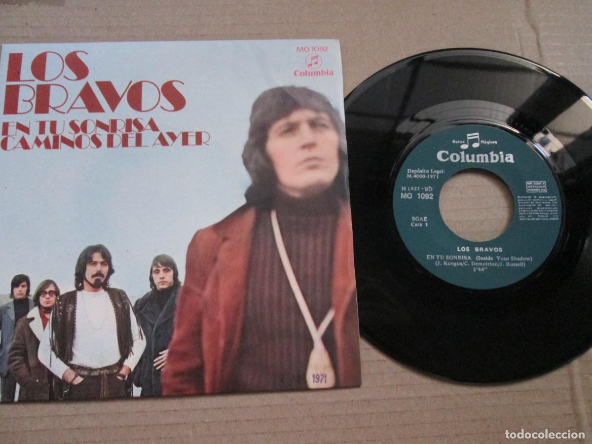 Discos de vinilo: LOS BRAVOS - En tu sonrisa / Caminos del Ayer. Single, ed espa&ntilde;ola 7&rdquo; 1971. Magn&iacute;fico estado VG+/NM