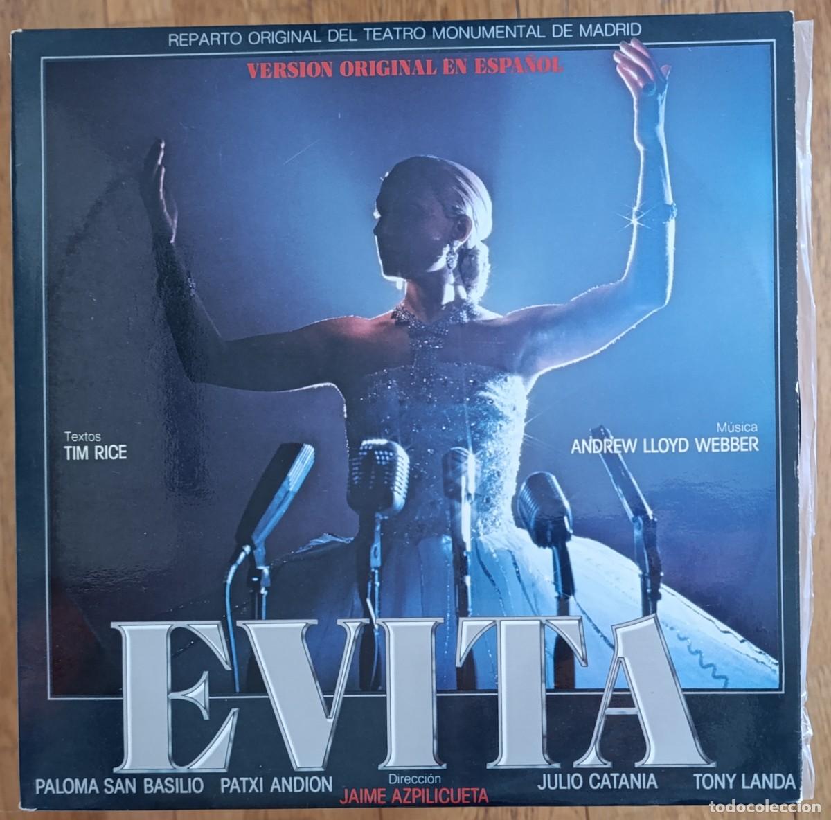 Discos de vinilo: EVITA (VERSION ORIGINAL EN ESPA&Ntilde;OL) 2LP 1980 EXCELENTES CONDICIONES- PALOMA SAN BASILIO PATXI ANDI&Oacute;N