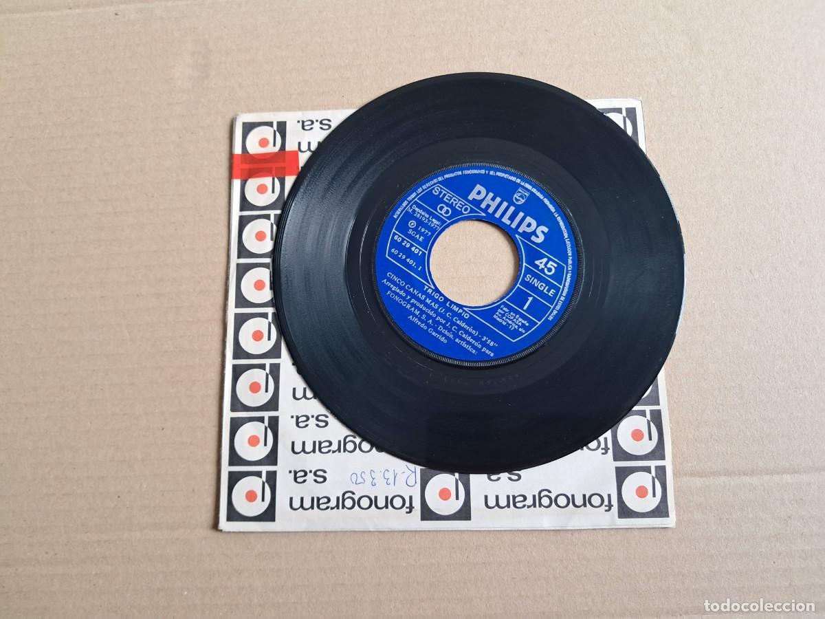 Discos de vinilo: TRIGO LIMPIO - CINCO CANAS MAS SINGLE PROMOCIONAL1977