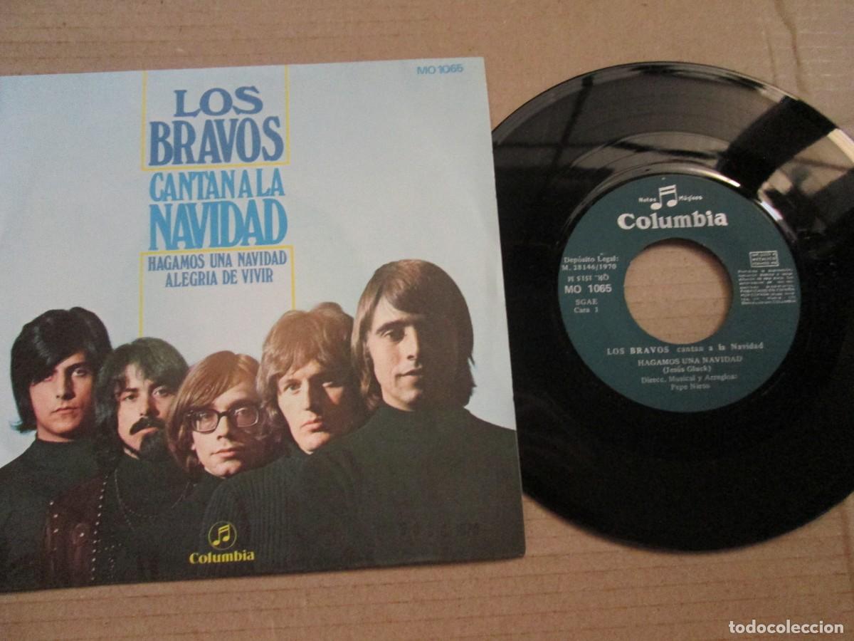 Discos de vinilo: LOS BRAVOS - Cantan a la Navidad. Single, ed espa&ntilde;ola 7&rdquo; 1970. Magn&iacute;fico estado (VG+/NM)
