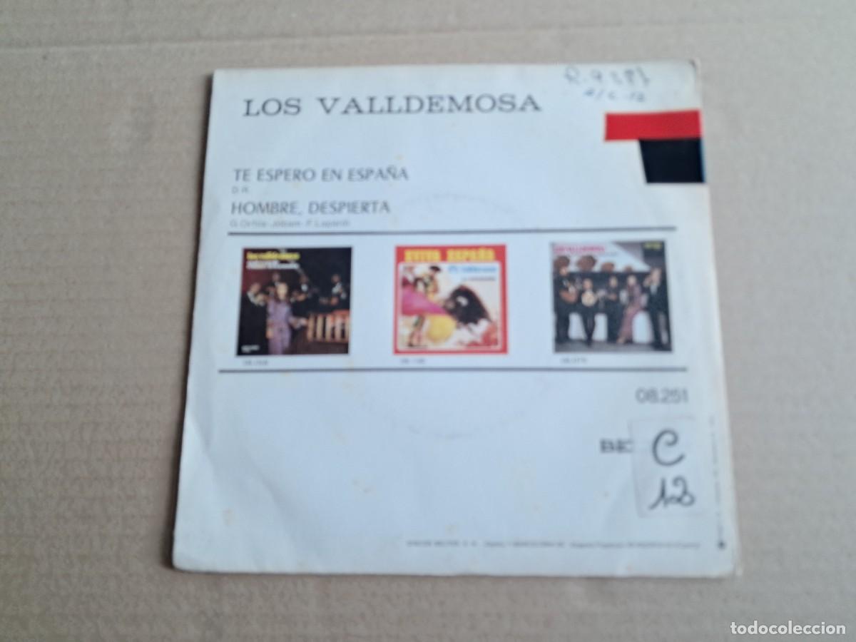 Discos de vinilo: LOS VALLDEMOSA - TE ESPERO EN ESPA&Ntilde;A SINGLE 1973 - Foto 3