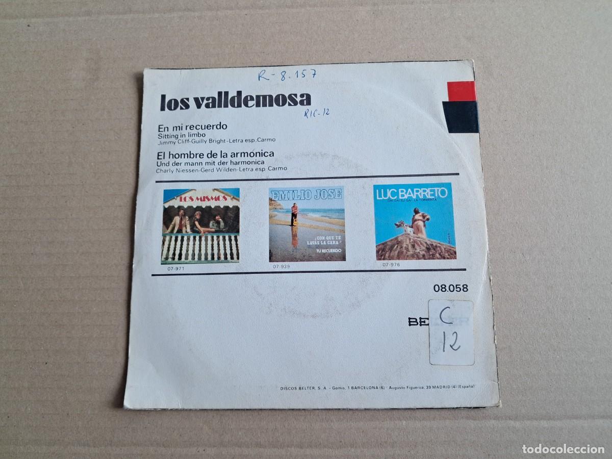 Discos de vinilo: LOS VALLDEMOSA - EN MI RECUERDO SINGLE 1972 - Foto 3