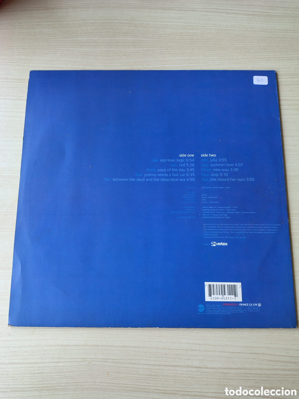 Discos de vinilo: CHRIS REA Espresso Logic ( 1993 MAGNET WARNER GERMANY ) EX EX - Foto 3