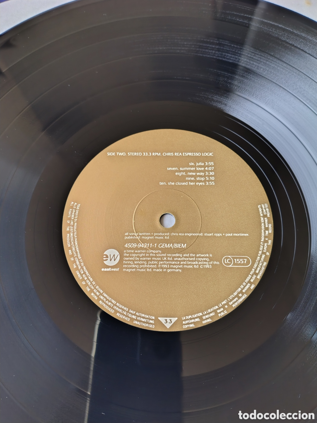 Discos de vinilo: CHRIS REA Espresso Logic ( 1993 MAGNET WARNER GERMANY ) EX EX - Foto 6