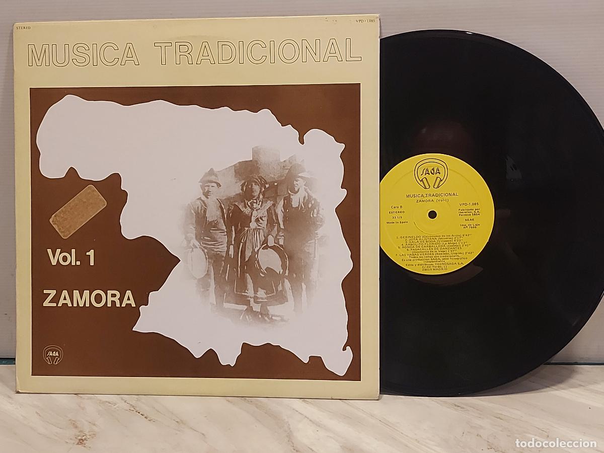 Discos de vinilo: ZAMORA | M&Uacute;SICA TRADICIONAL VOL. 1 | LP-SAGA-1985 | LIBRETO 18 P&Aacute;GS. | DE LUJO ****