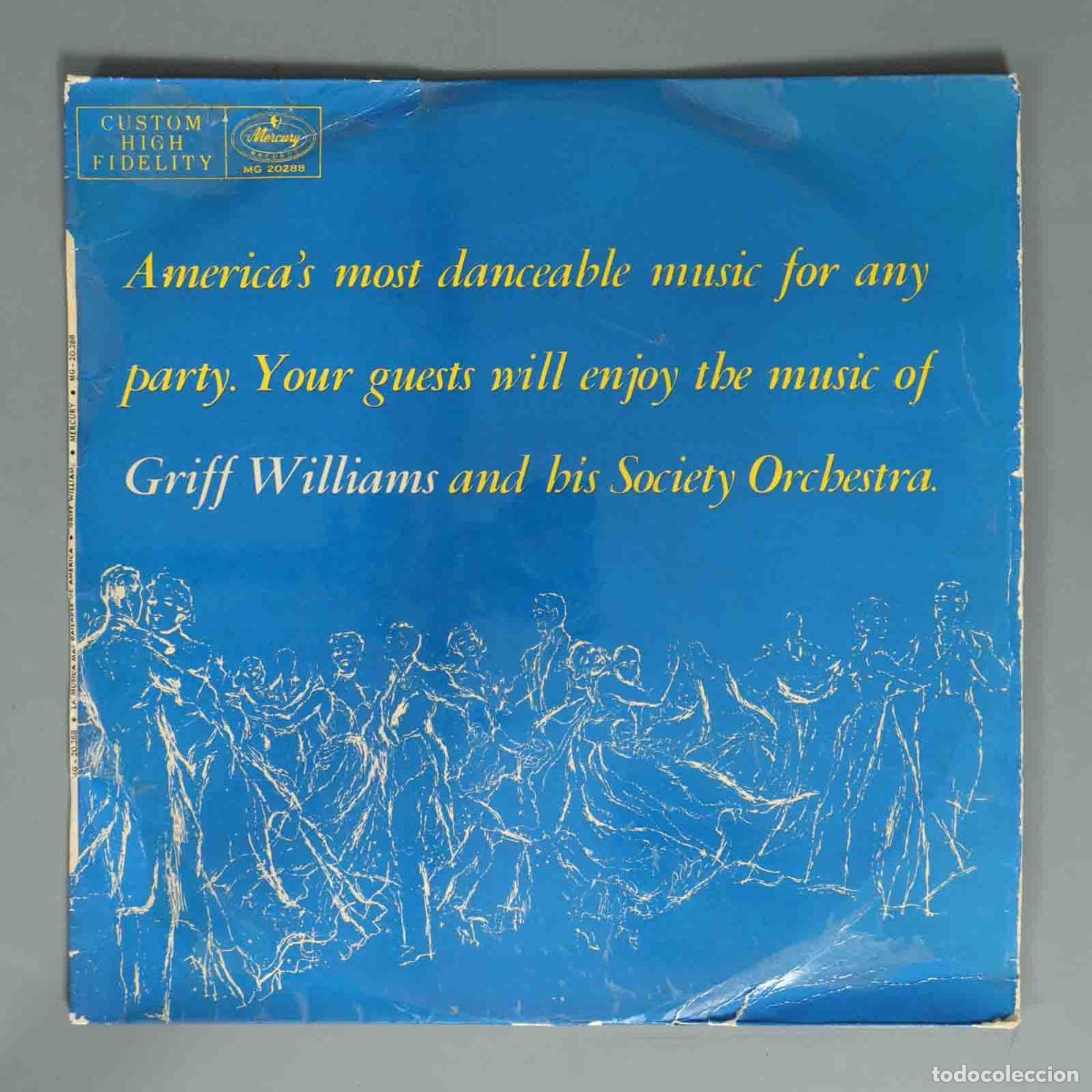 Discos de vinilo: LP. Griff Williams and His Society Orchestra America's Most Danceable Music