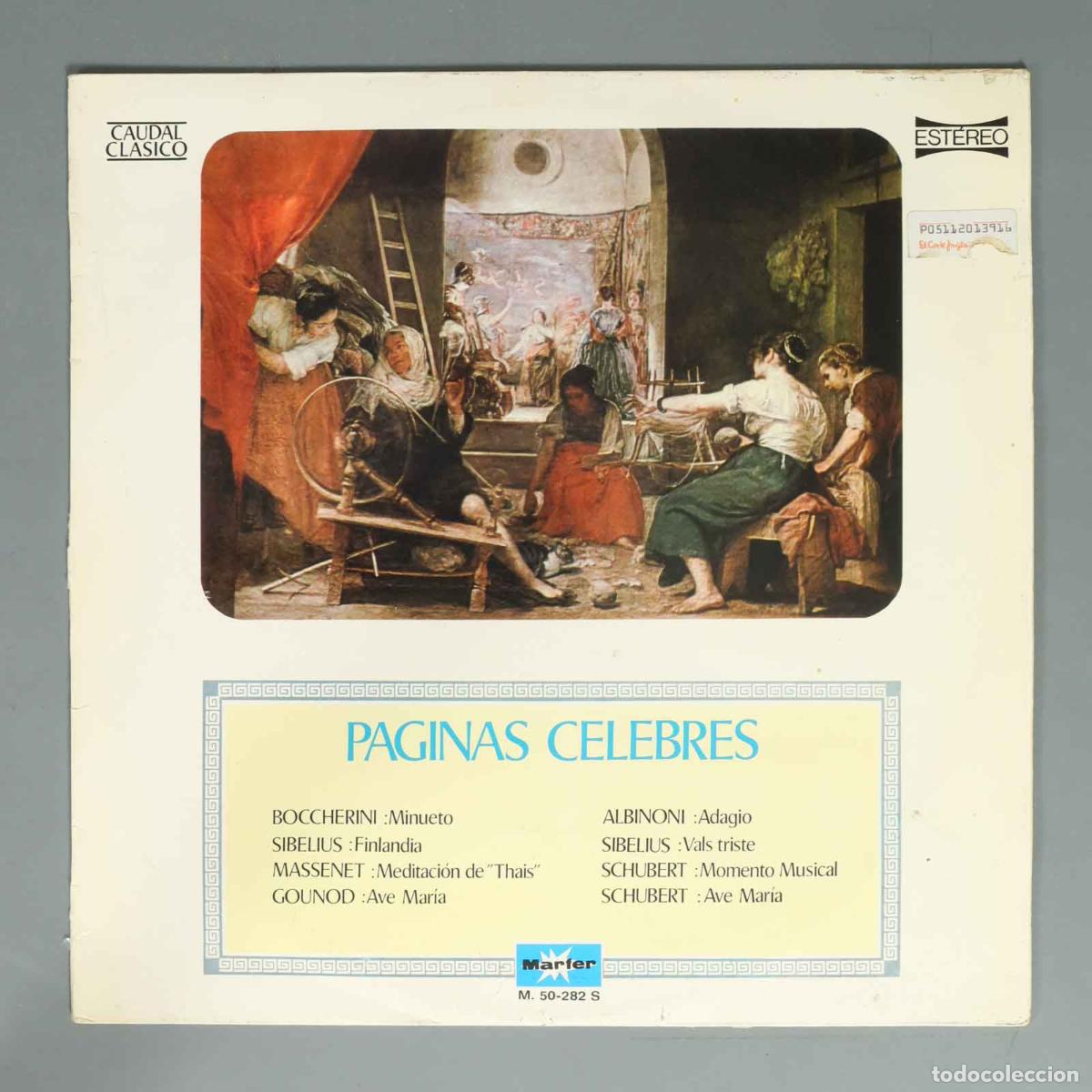Discos de vinilo: LP. PAGINAS CELEBRES BOCCHERINI SIBELIUS