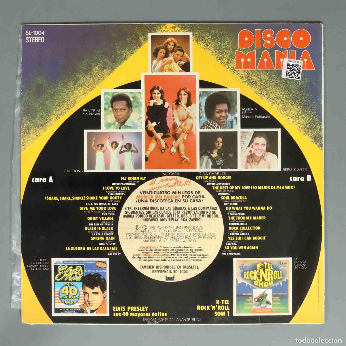 Discos de vinilo: LP. Various &ndash; Disco Man&iacute;a - Foto 2