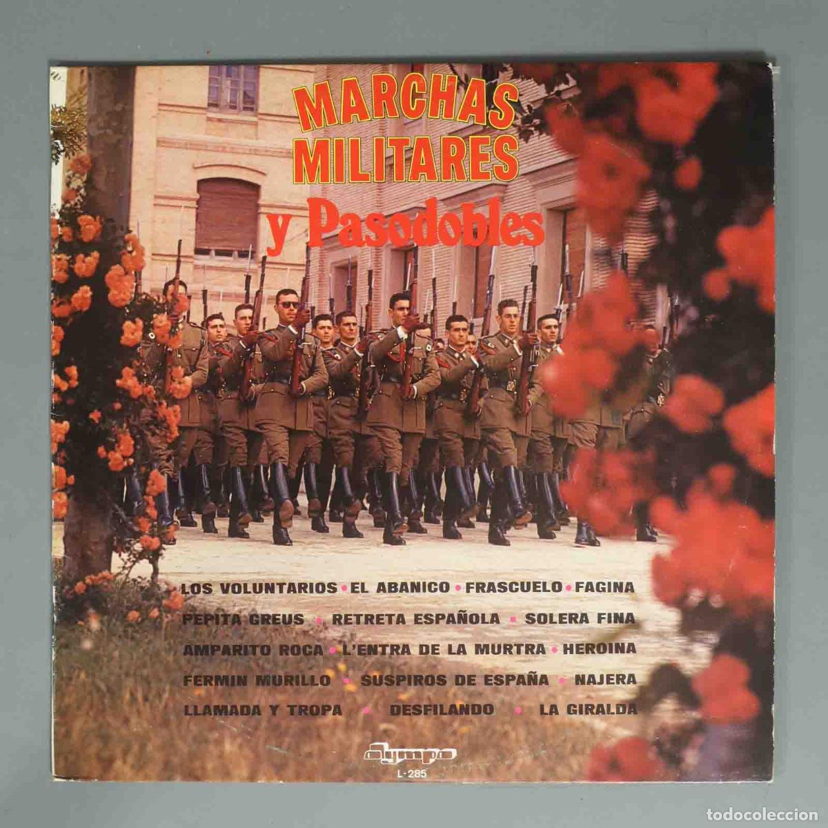 Discos de vinilo: LP. Banda De La Academia General Militar &ndash; Marchas Militares y Pasodobles Con Cornetas y Tambores