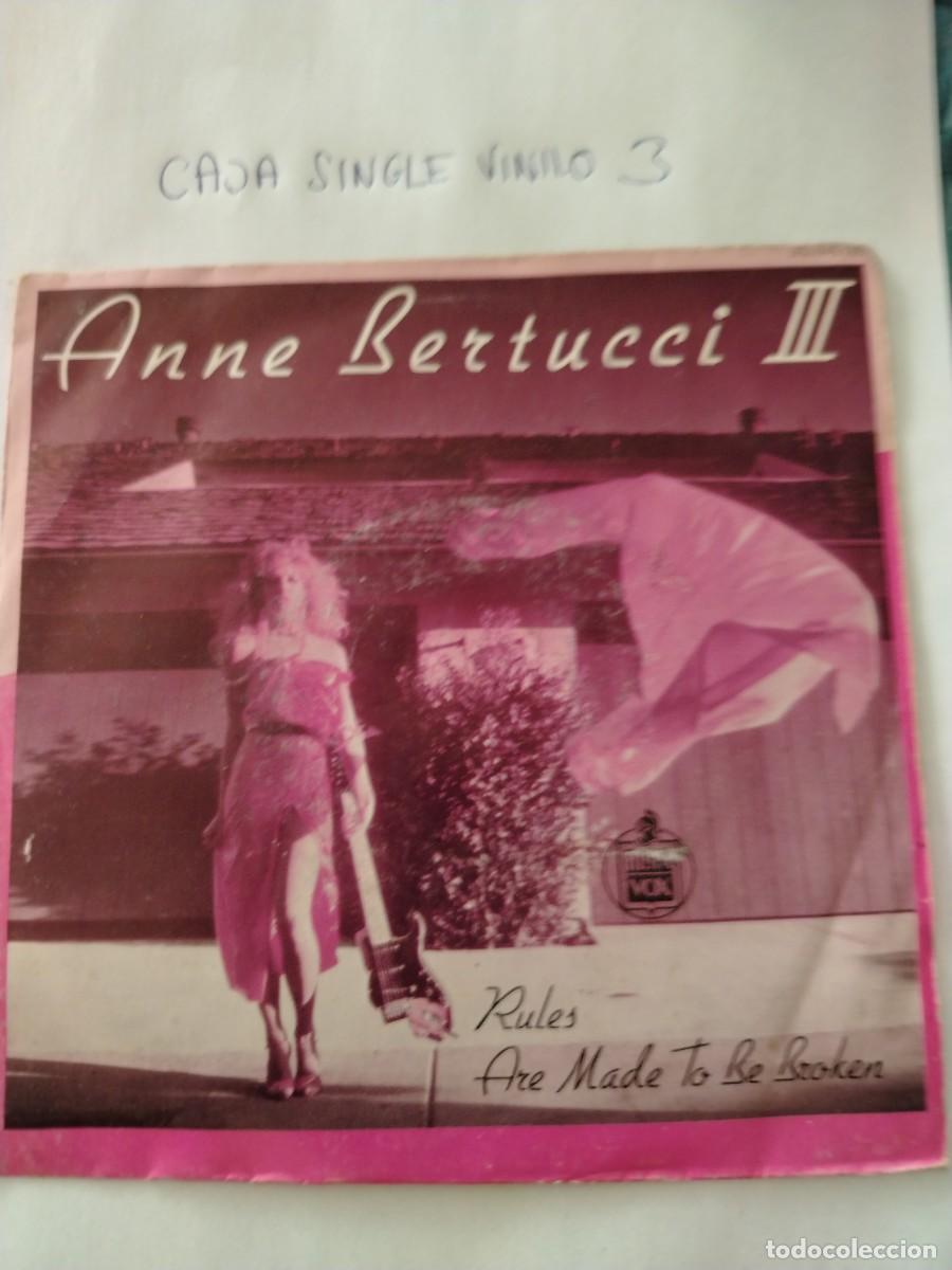 Discos de vinilo: Single vinilo Anne bertucci III, rules are made to be broken