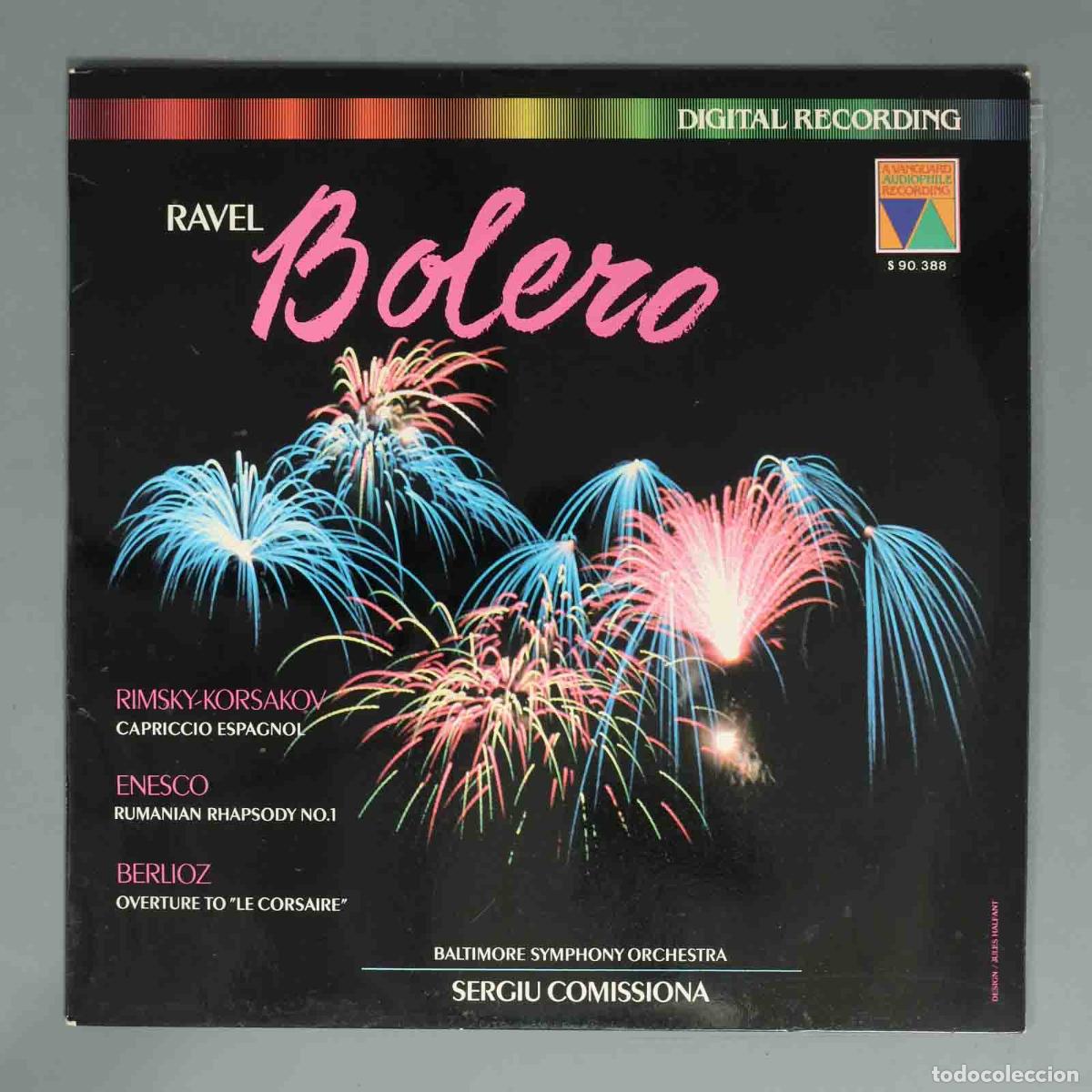 Discos de vinilo: LP. Bolero / Capriccio Espagnol /Ravel / Rimsky-Korsakov / Enesco / Berlioz Sergiu Comissiona
