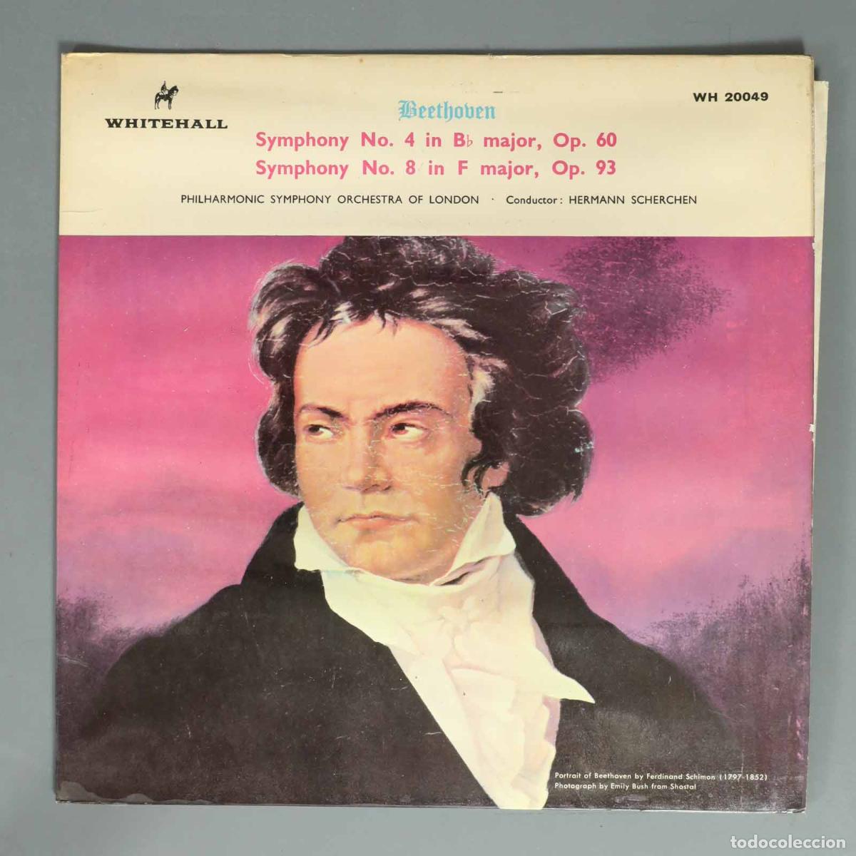 Discos de vinilo: LP. Beethoven SCHERCHEN Symphony No. 4 in Bb major, Op. 60 Symphony No. 8 in F major, Op. 93