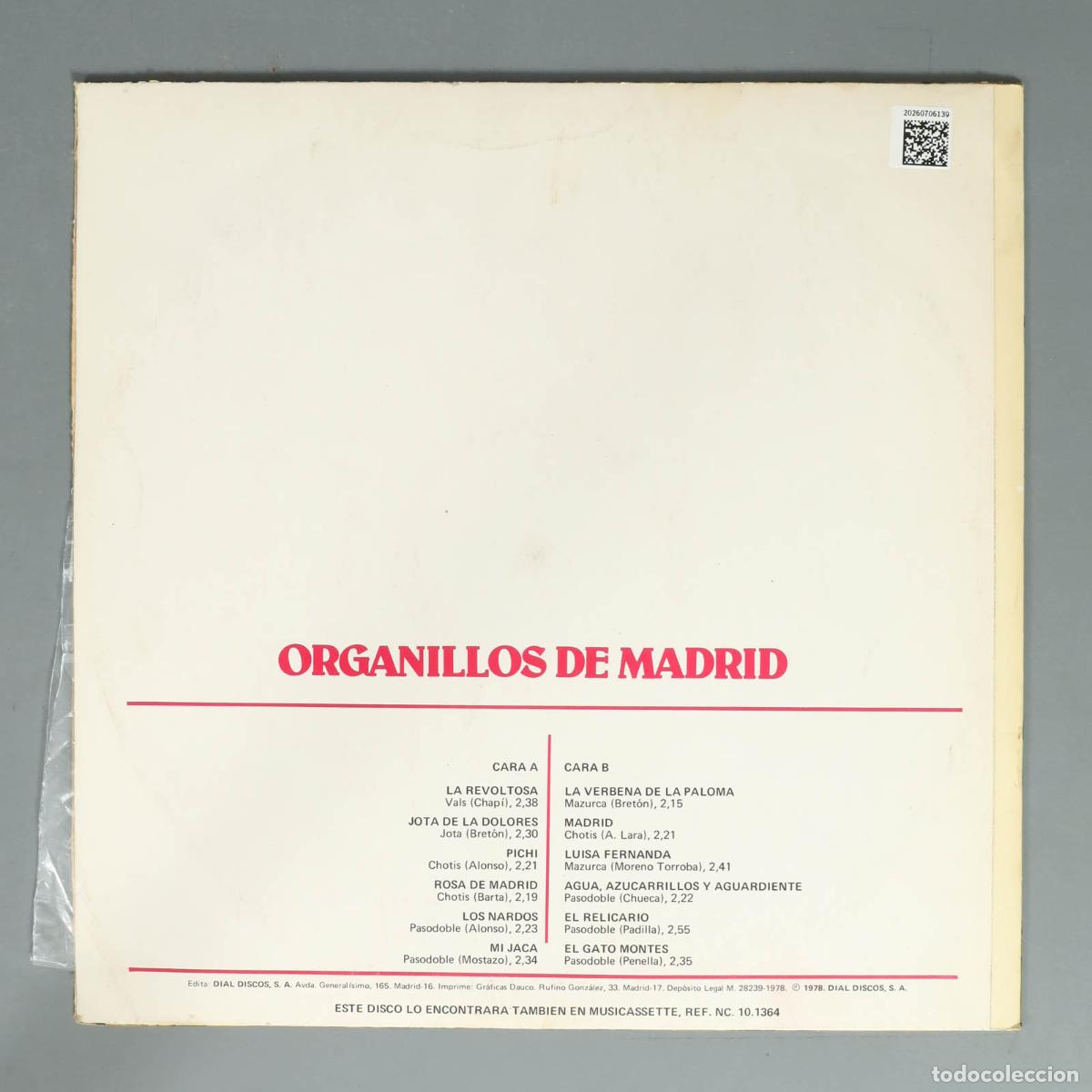 Discos de vinilo: LP. ORGANILLOS DE MADRID - Foto 2
