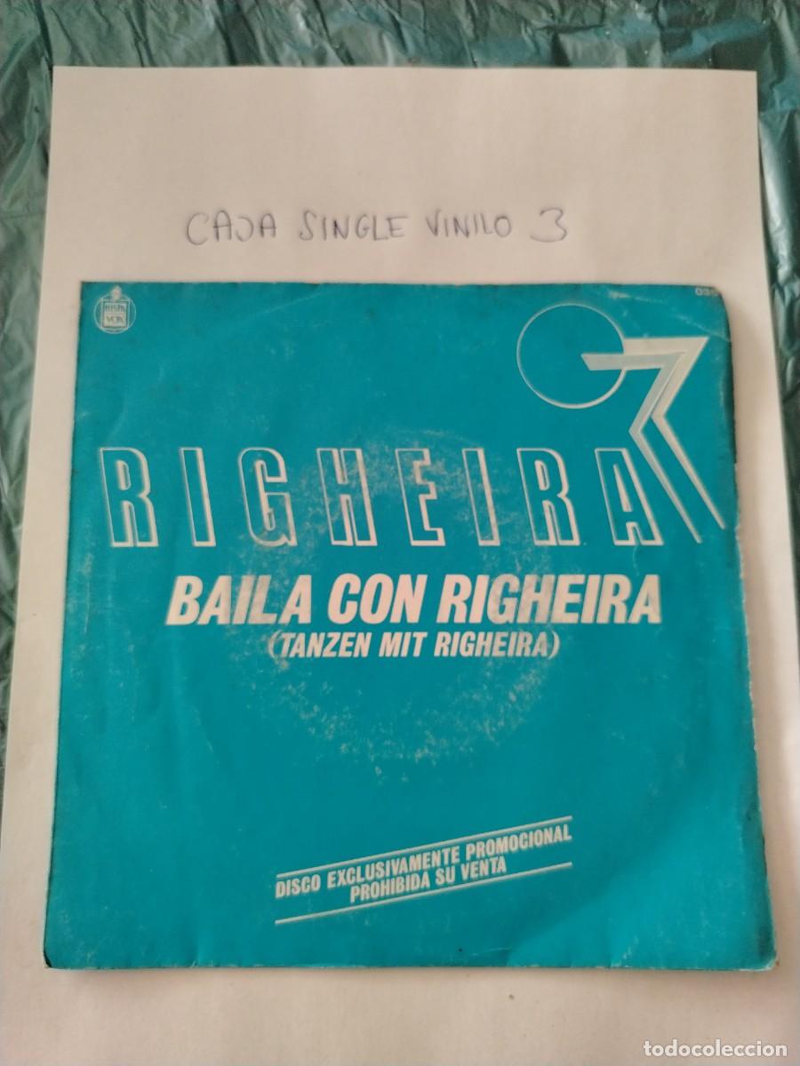Discos de vinilo: Single vinilo righeira baila con righeira