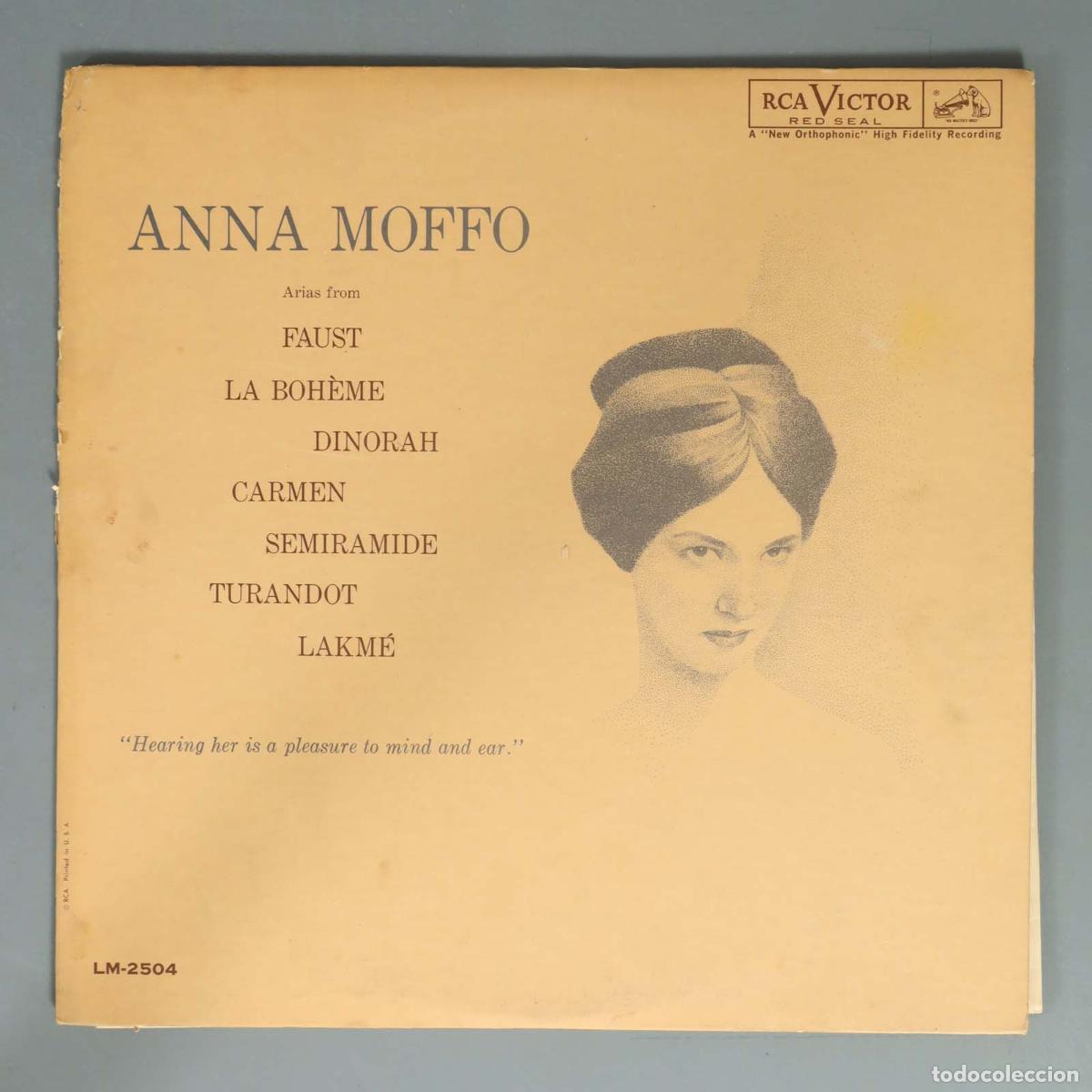 Vinyl-Schallplatten: LP. ANNA MOFFO Arias from FAUST LA BOH&Egrave;ME DINORAH CARMEN SEMIRAMIDE TURANDOT LAKM&Eacute;