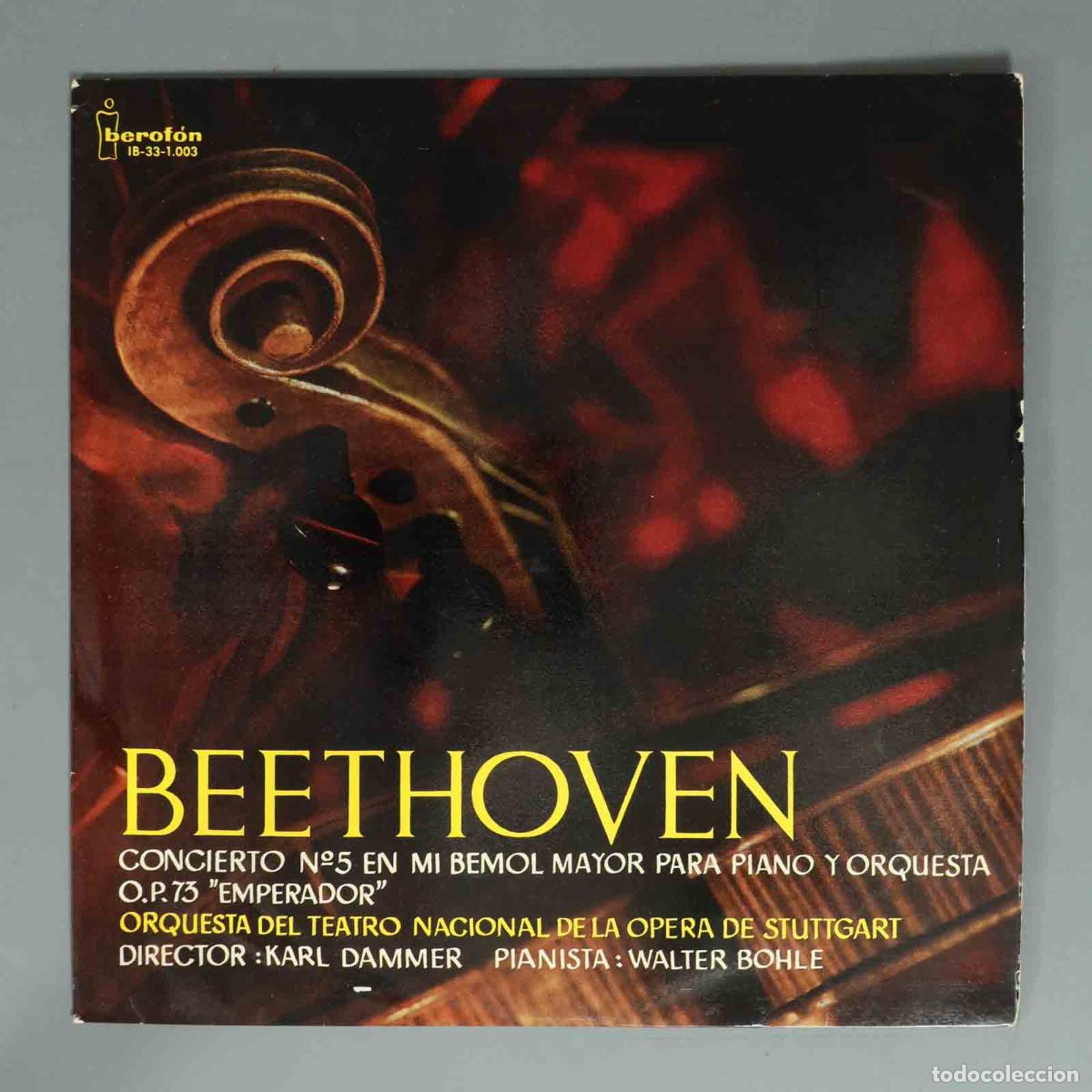 Vinyl-Schallplatten: LP. DAMMER BEETHOVEN CONCIERTO N&ordm;5 EN MI BEMOL MAYOR PARA PIANO Y ORQUESTA ORQUESTA DEL TEATRO