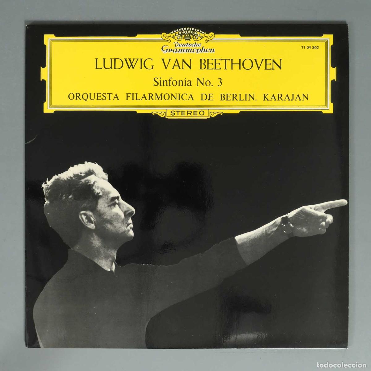 Discos de vinilo: LP. BEETHOVEN Sinfon&iacute;a No. 3 ORQUESTA FILARMONICA DE BERLIN. KARAJAN