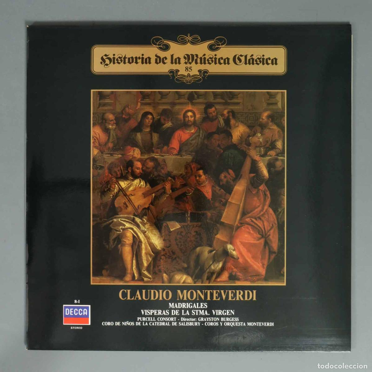 Discos de vinilo: LP. MONTEVERDI MADRIGALES VISPERAS DE LA STMA. VIRGEN PURCELL CONSORT - Director: GRAYSTON BURGESS