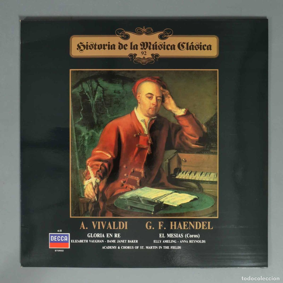 Discos de vinilo: LP. A. VIVALDI G. F. HAENDEL GLORIA EN RE ELIZABETH VAUGHAN - DAME JANET BAKER EL MESIAS (Coros)