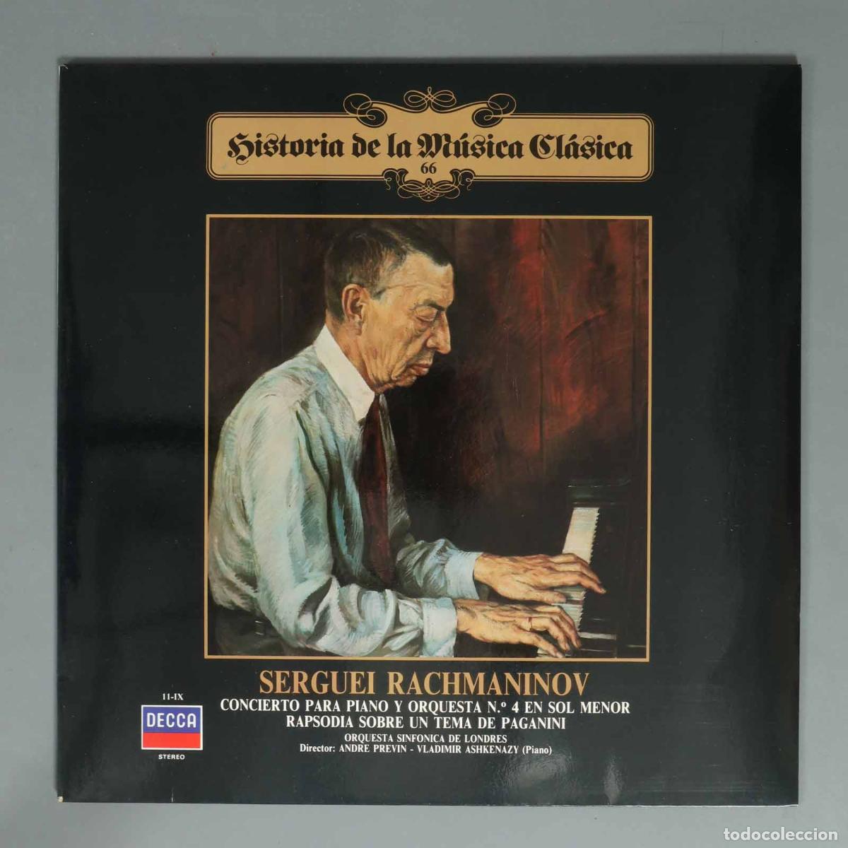 Discos de vinilo: LP. RACHMANINOV CONCIERTO PARA PIANO Y ORQUESTA N.&ordm; 4 EN SOL MENOR RAPSODIA SOBRE UN TEMA DE