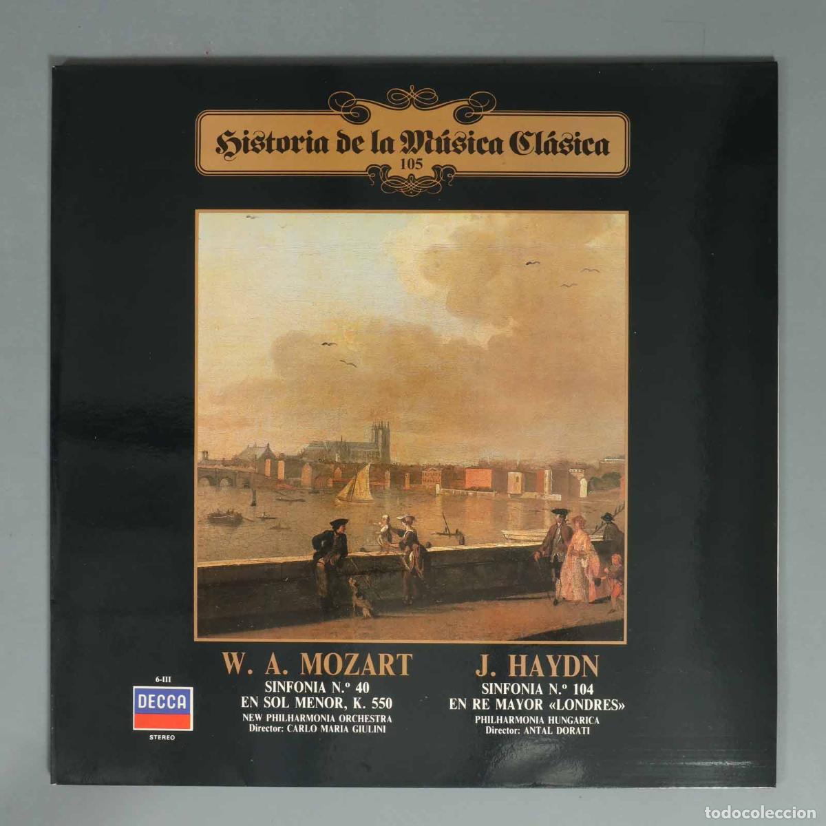 Discos de vinilo: LP. MOZART SINFONIA N.&deg; 40 EN SOL MENOR, K. 550 NEW PHILHARMONIA ORCHESTRA Director: CARLO MARIA