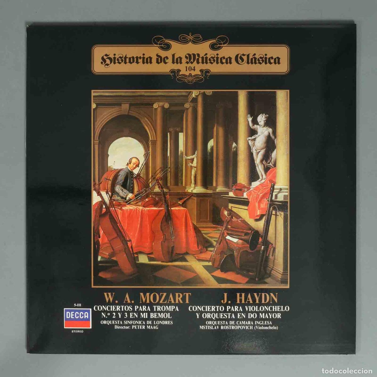 Discos de vinilo: LP. MOZART J. HAYDN CONCIERTOS PARA TROMPA N.&deg; 2 Y 3 EN MI BEMOL ORQUESTA SINFONICA DE LONDRES