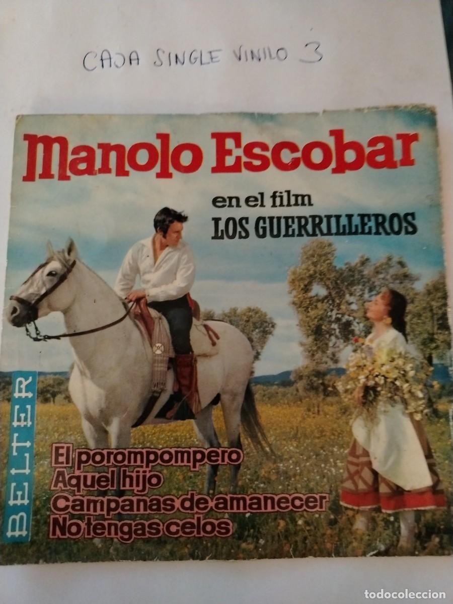 Discos de vinilo: Single vinilo Manolo escobar, de la pel&iacute;cula los guerrilleros, el porompompero