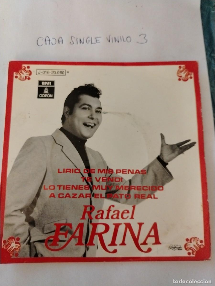 Discos de vinilo: Single vinilo, Rafael Farina, lirio de mis penas, te vend&iacute;