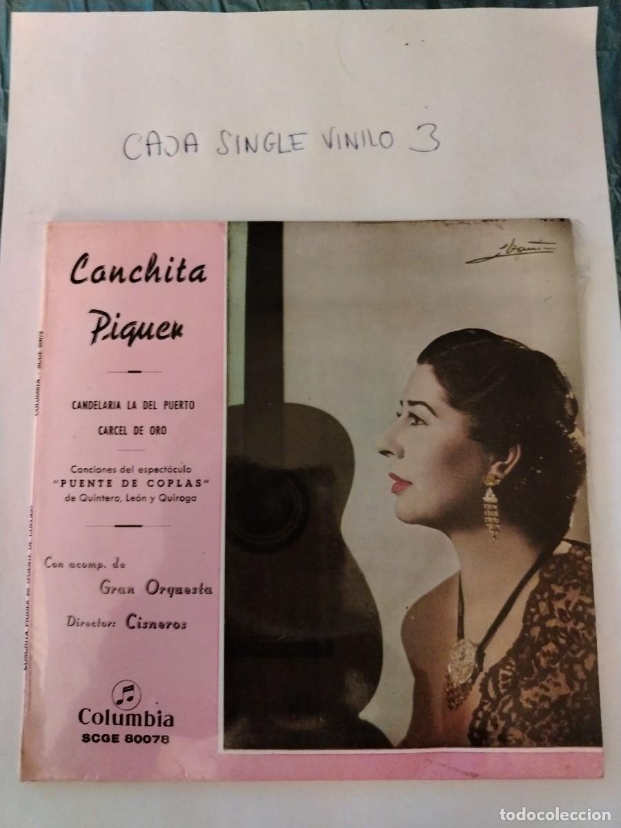 Discos de vinilo: Single vinilo Conchita piquer, candelaria La del Puerto, c&aacute;rcel de oro