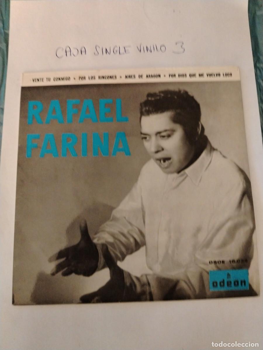 Discos de vinilo: Single vinilo Rafael Farina, vente tu conmigo, por los rincones, aires de Aragon