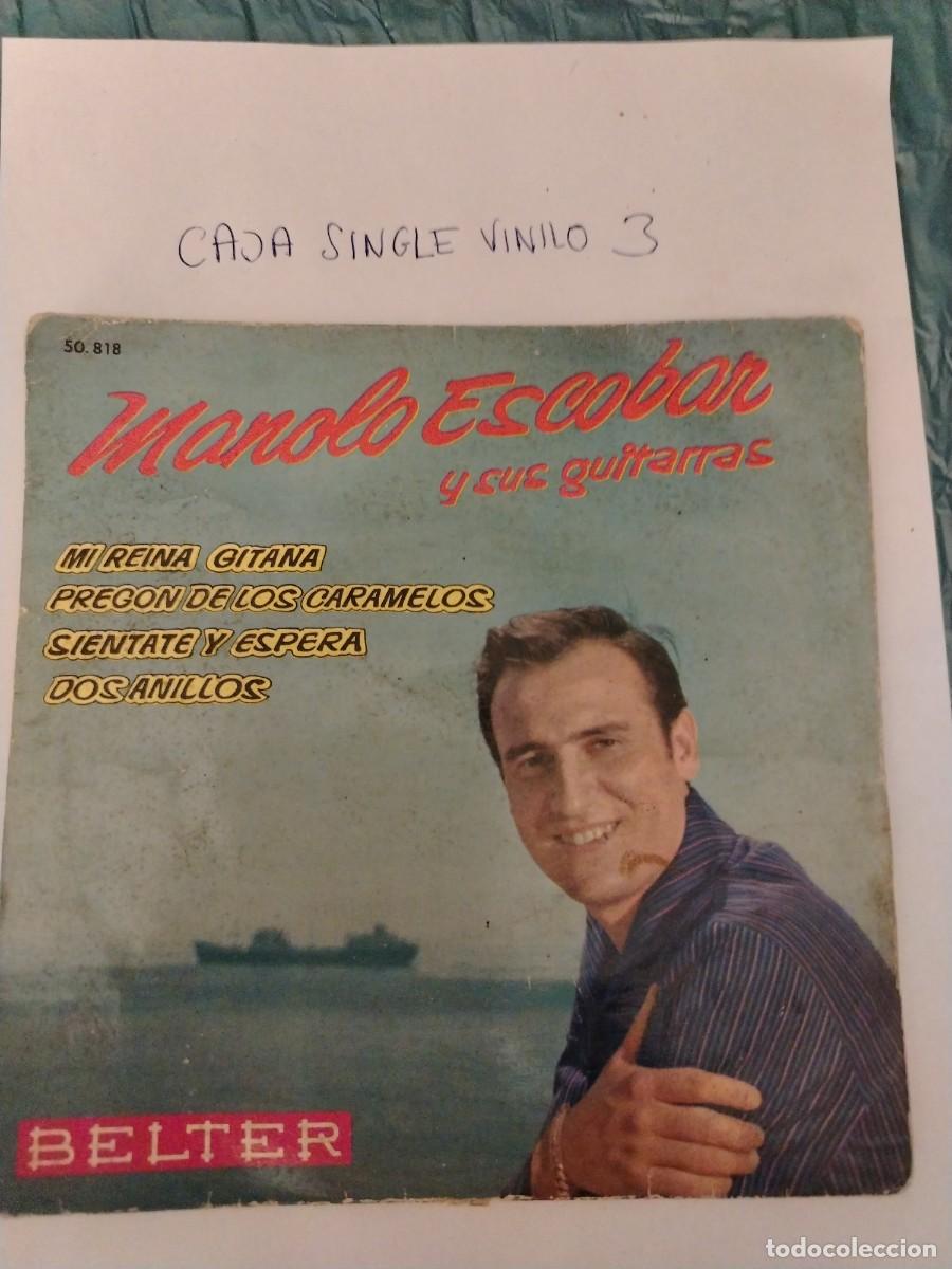 Discos de vinilo: Single vinilo Manolo escobar y sus guitarras, mi reina gitana, preg&oacute;n de los caramelos, dos anillos