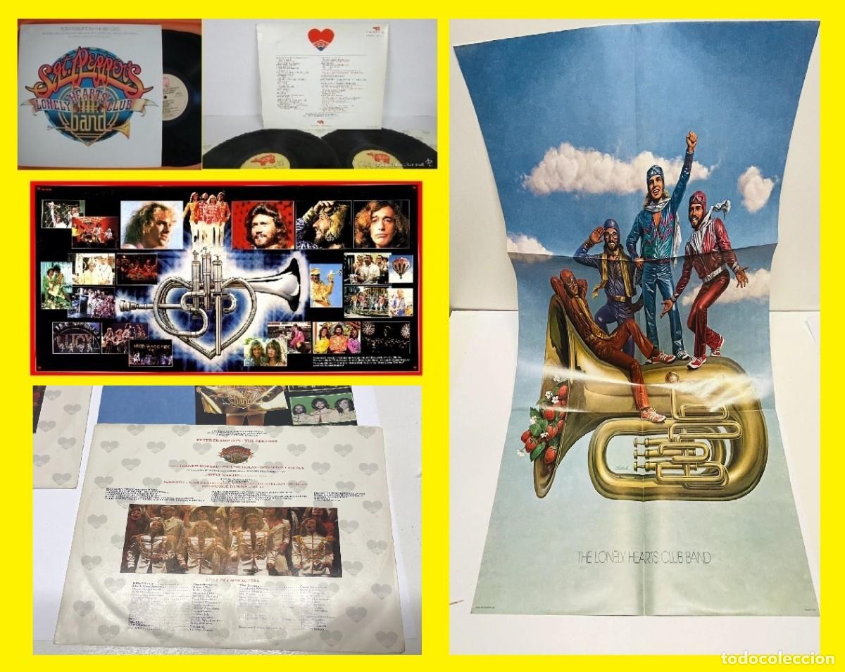 Discos de vinilo: SGT PEPPERS LONELY HEARTS 2LPs BEE GEES,AEROSMITH,ALICE COOPER..ETC.!! 1&ordf; EDIC USA + POSTER, EXC